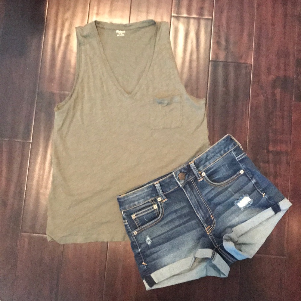 Madewell V Neck Pocket Tank M